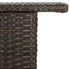  barna polyrattan kerti bárasztal 120 x 55 x 110 cm