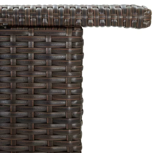  barna polyrattan kerti bárasztal 120 x 55 x 110 cm