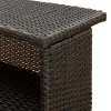  barna polyrattan kerti bárasztal 120 x 55 x 110 cm