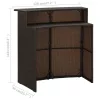  barna polyrattan kerti bárasztal 120 x 55 x 110 cm