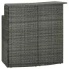  szürke polyrattan kerti bárasztal 120 x 55 x 110 cm