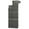  szürke polyrattan kerti bárasztal 120 x 55 x 110 cm