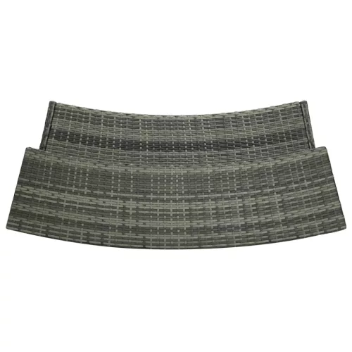  szürke polyrattan kerti bárasztal 120 x 55 x 110 cm