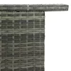  szürke polyrattan kerti bárasztal 120 x 55 x 110 cm