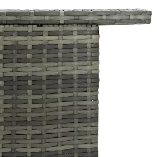  szürke polyrattan kerti bárasztal 120 x 55 x 110 cm