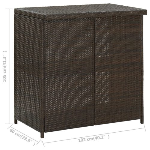  3 darabos barna polyrattan bárszett