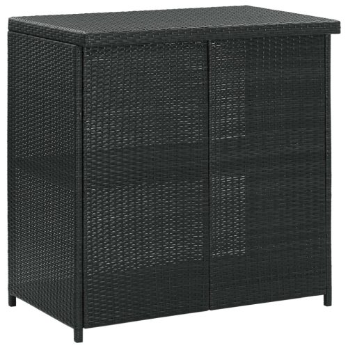  3 részes fekete polyrattan bárszett