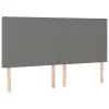  sötétszürke szövet rugós és LED-es ágy matraccal 180 x 200 cm