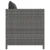  szürke polyrattan kerti kanapé párnákkal