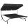  fekete kültéri napellenzős napozóágy