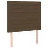  barna szövet rugós és LED-es ágy matraccal 90x200 cm