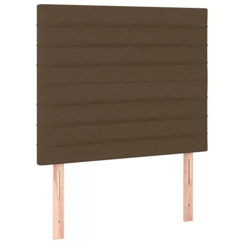  barna szövet rugós és LED-es ágy matraccal 90x200 cm