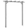 szürke impregnált fenyőfa kerti pergola 200 x 40 x 205 cm