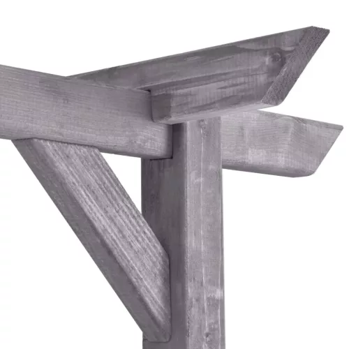  szürke impregnált fenyőfa kerti pergola 200 x 40 x 205 cm