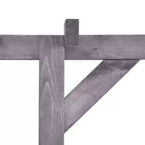  szürke impregnált fenyőfa kerti pergola 200 x 40 x 205 cm