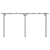  szürke impregnált fenyőfa kerti pergola 400 x 40 x 205 cm