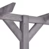  szürke impregnált fenyőfa kerti pergola 400 x 40 x 205 cm