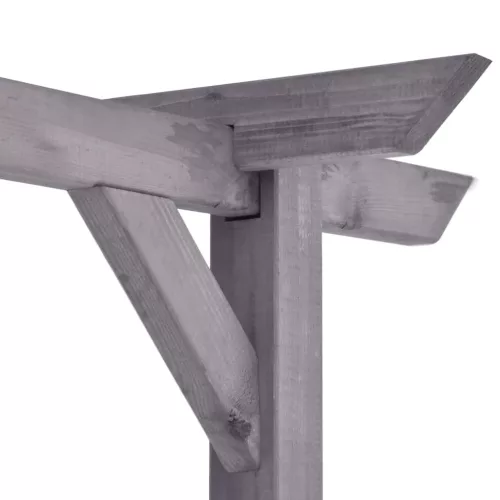  szürke impregnált fenyőfa kerti pergola 400 x 40 x 205 cm