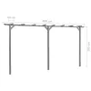  szürke impregnált fenyőfa kerti pergola 400 x 40 x 205 cm