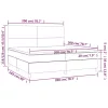  fehér műbőr rugós ágy matraccal és LED-del 200x200 cm