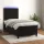  fekete bársony rugós és LED-es ágy matraccal 80 x 200 cm
