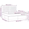  sötétzöld bársony rugós és LED-es ágy matraccal 180x200 cm