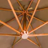  tópszínű tömör fenyőfa függő napernyő rúddal 3,5 x 2,9 m