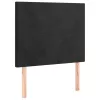  fekete bársony rugós ágy matraccal 90 x 200 cm