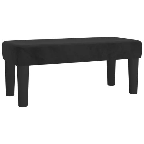  fekete bársony rugós ágy matraccal 100 x 200 cm