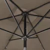  tópszínű napernyő LED-ekkel és acél rúddal 2 x 3 m