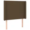  barna szövet rugós és LED-es ágy matraccal 90x190 cm