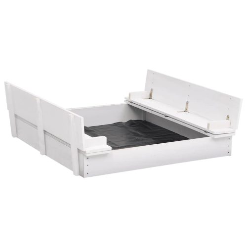  fehér fenyőfa homokozó 95 x 90 x 15 cm