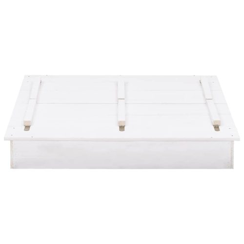  fehér fenyőfa homokozó 95 x 90 x 15 cm