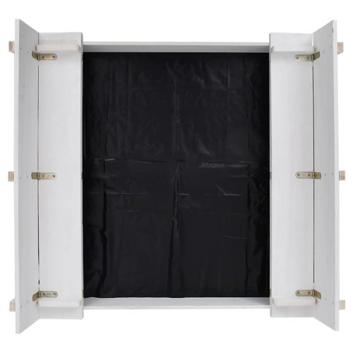  fehér fenyőfa homokozó 95 x 90 x 15 cm