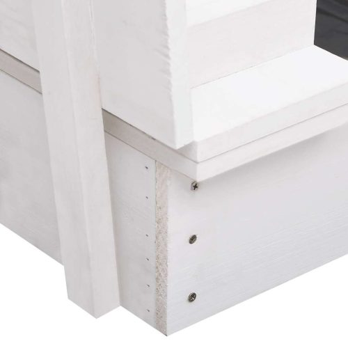  fehér fenyőfa homokozó 95 x 90 x 15 cm