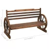  tömör fenyőfa kerti pad 112 cm