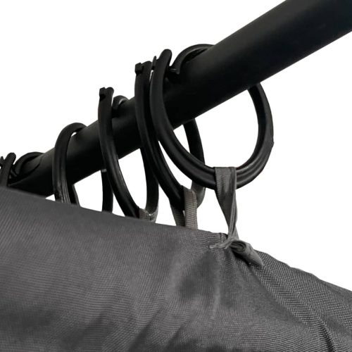  antracitszürke dupla napozóágy oldalsó és felső függönnyel