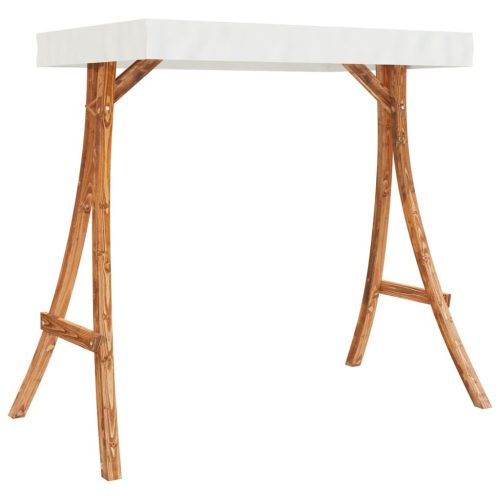  tík bevonatú tömör hajlított fa hintaváz krémszínű tetővel