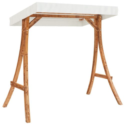  tík bevonatú tömör hajlított fa hintaváz krémszínű tetővel