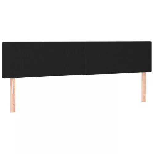  fekete szövet rugós ágy matraccal 200 x 200 cm