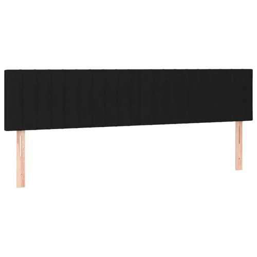  fekete szövet rugós ágy matraccal 200 x 200 cm