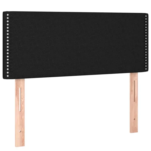  fekete szövet rugós ágy matraccal 90x190 cm