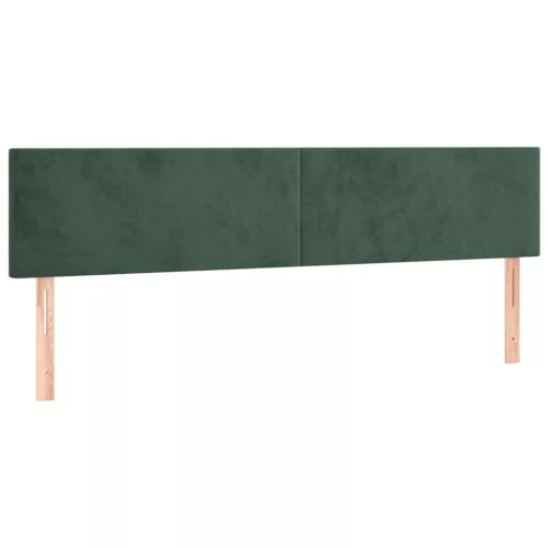  sötétzöld bársony rugós ágy matraccal 160x200 cm