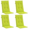 4 db élénkzöld szövet magas háttámlájú székpárna 120x50x3 cm