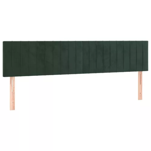  sötétzöld bársony rugós ágy matraccal 180x200 cm