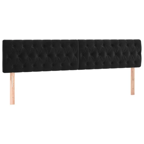  fekete bársony rugós ágy matraccal 200x200 cm