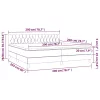  sötétkék bársony rugós ágy matraccal 200x200 cm