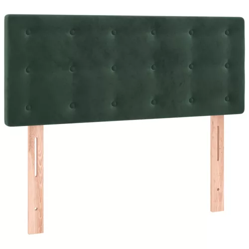  sötétzöld bársony rugós ágy matraccal 90 x 200 cm