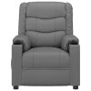  szürke műbőr elektromos dönthető fotel