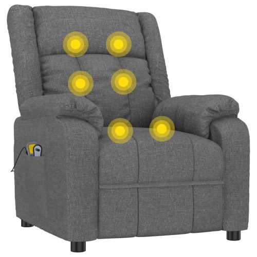  sötétszürke szövet elektromos masszázsfotel